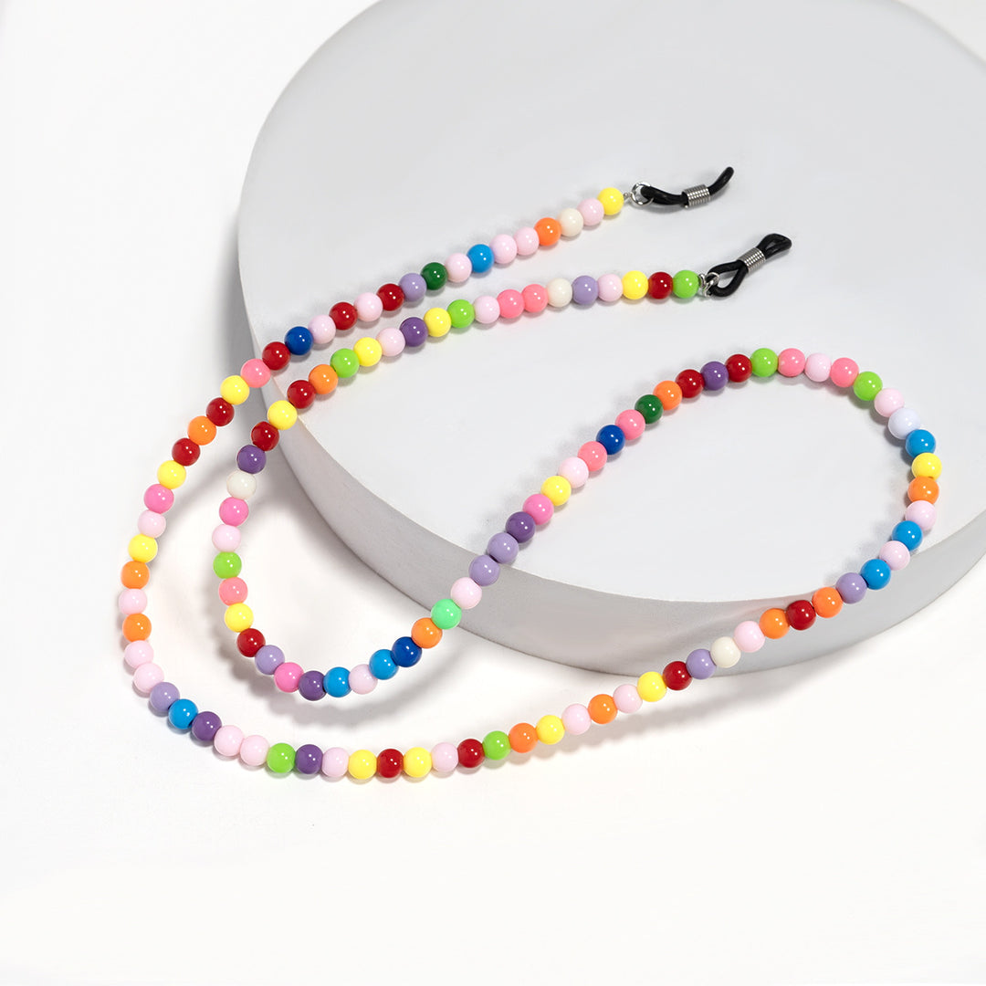 Bunte Perlen Brillenhalter Kette Karnz