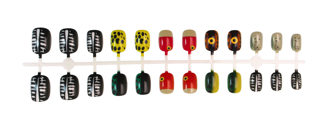 Kunstnagelset mit kreativen Tier- und Farbdesigns Karnz