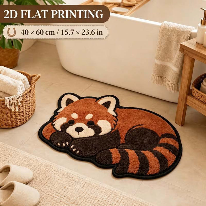 Verspielte Rote Panda Badmatte