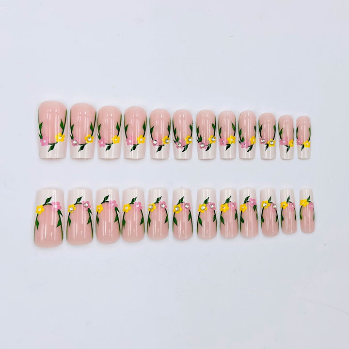 Blumen Design Acryl Nagelkunst Set