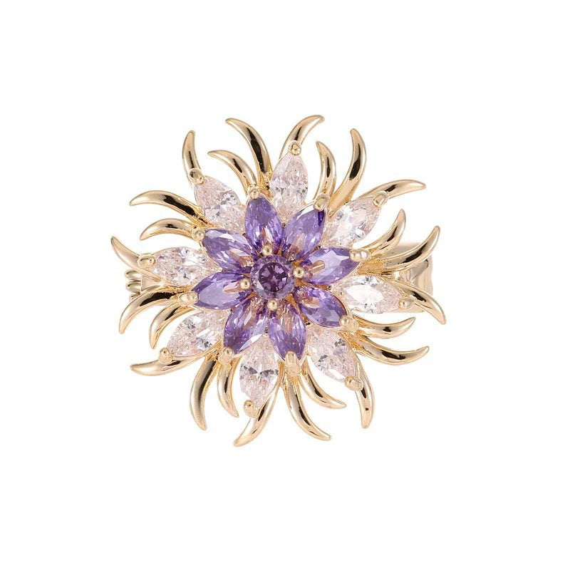 Elegante Brosche mit Funkelnden Kristallen Karnz