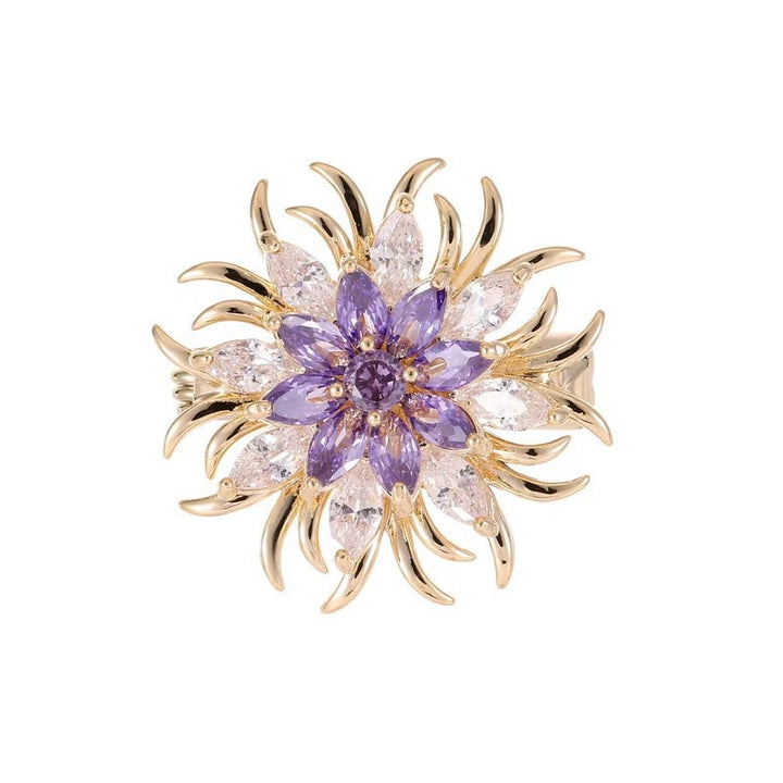 Elegante Brosche mit Funkelnden Kristallen Karnz