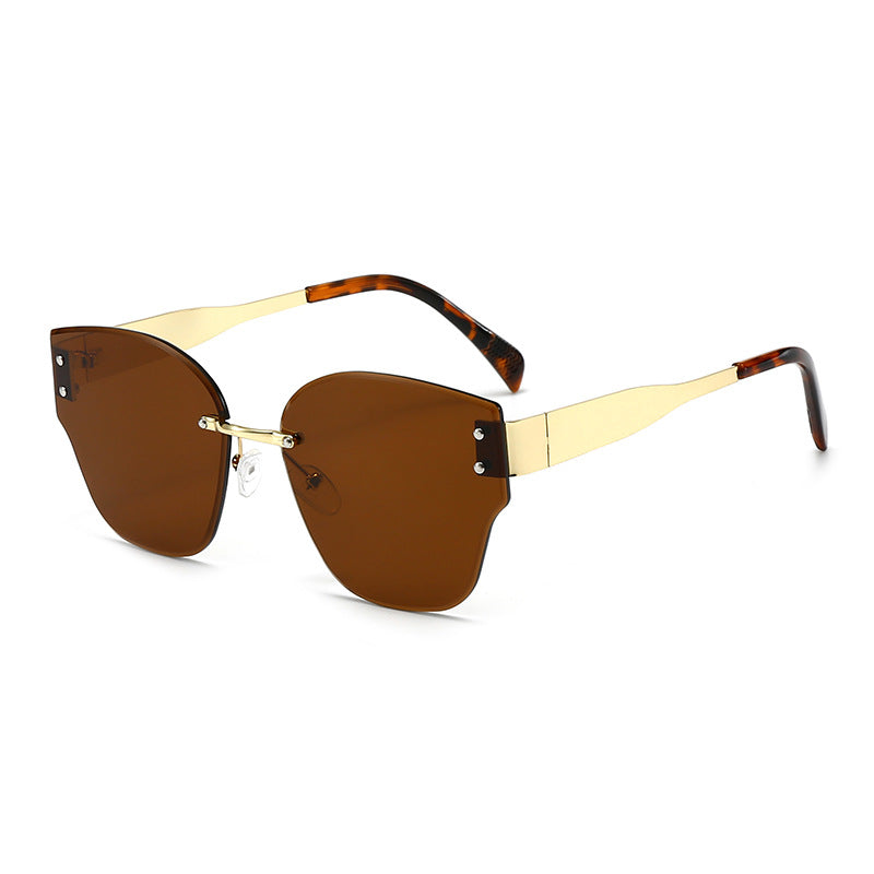 Geometrische Übergroße Sonnenbrille