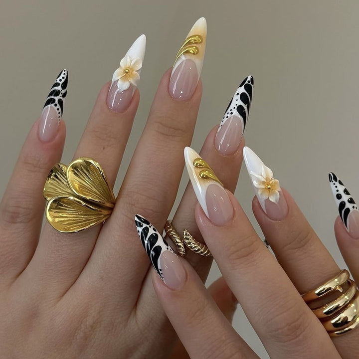 Premium Künstlerische Stiletto Nagelkunst-Set Karnz