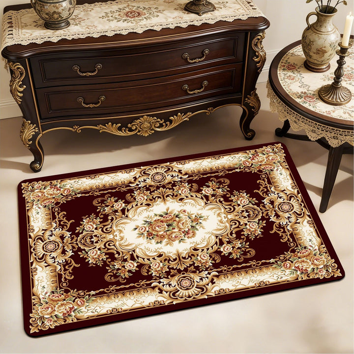 Vintage Floral Design Badematte Karnz
