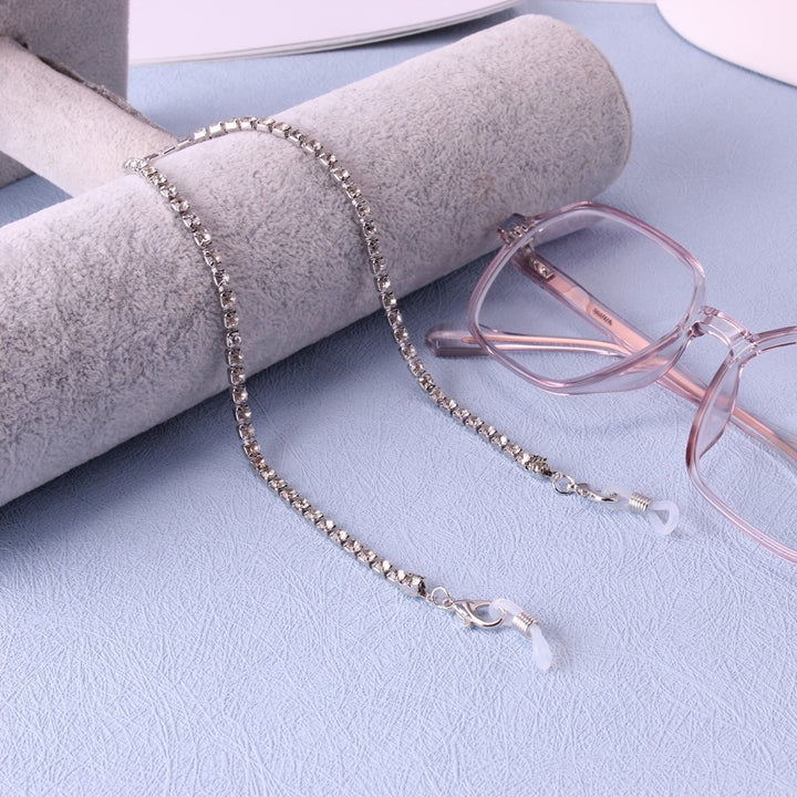 Glitzernde Strass Brillen Kette Karnz