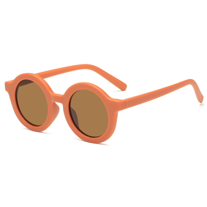 Damen stylische runde Sonnenbrille mit modernem Kunststoffrahmen Karnz