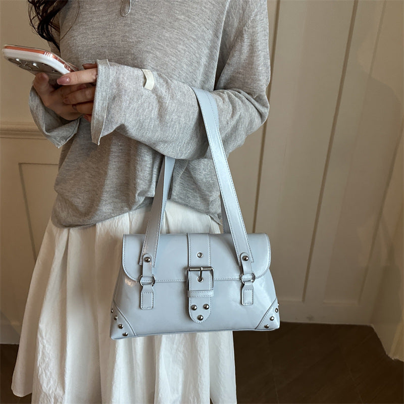 Strukturierte Kunstleder-Handtasche