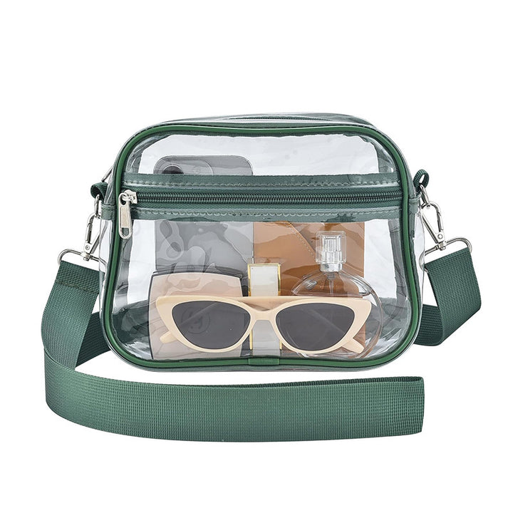 Durchsichtige Schultertasche mit Vielseitigen Fächern Karnz