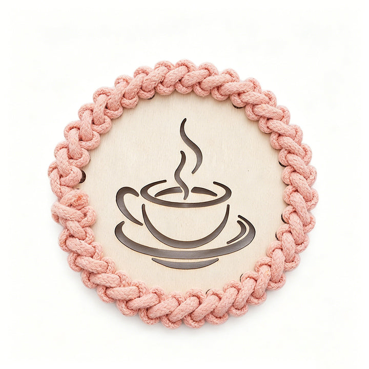 Dekorativer Makramee Kaffeetassenuntersetzer Karnz