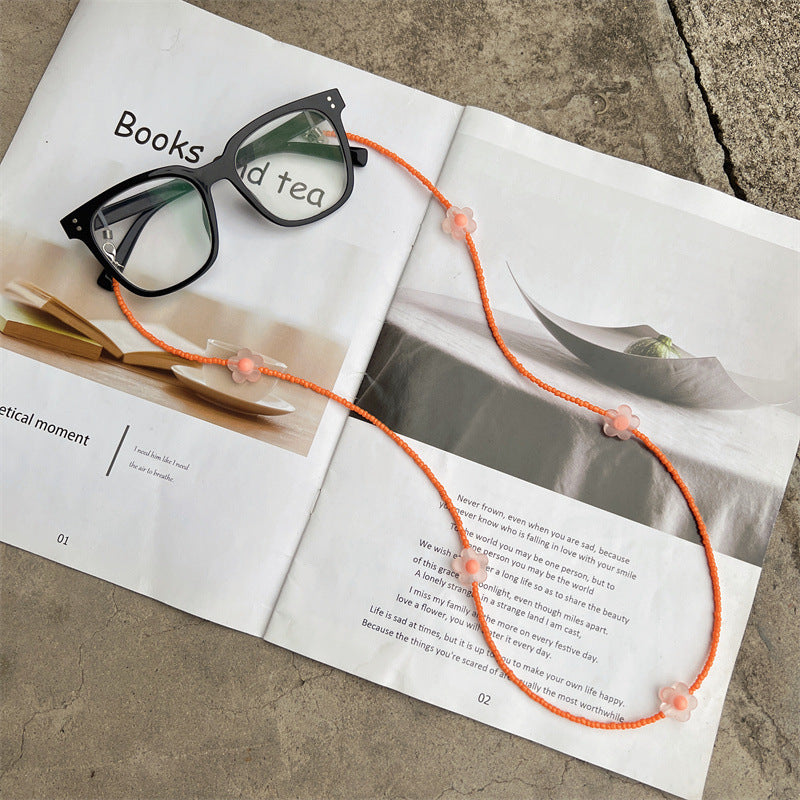 Floral Perlen Brille Kette Karnz