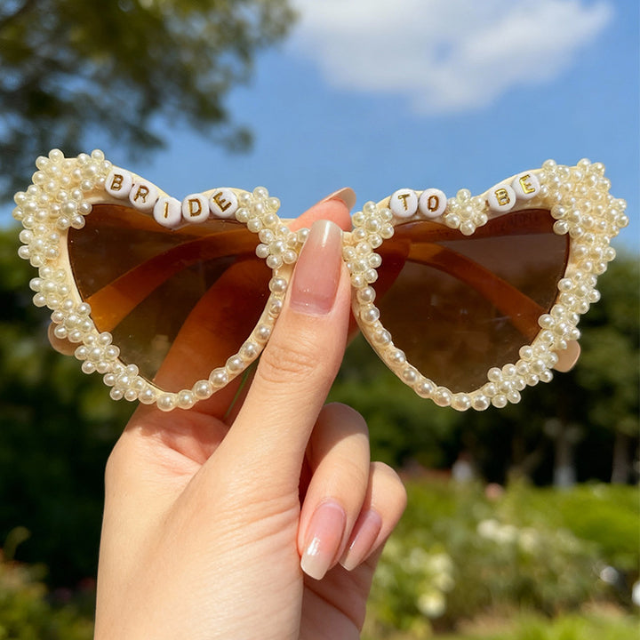Dekorative herzförmige Braut-in-spe Sonnenbrille Karnz