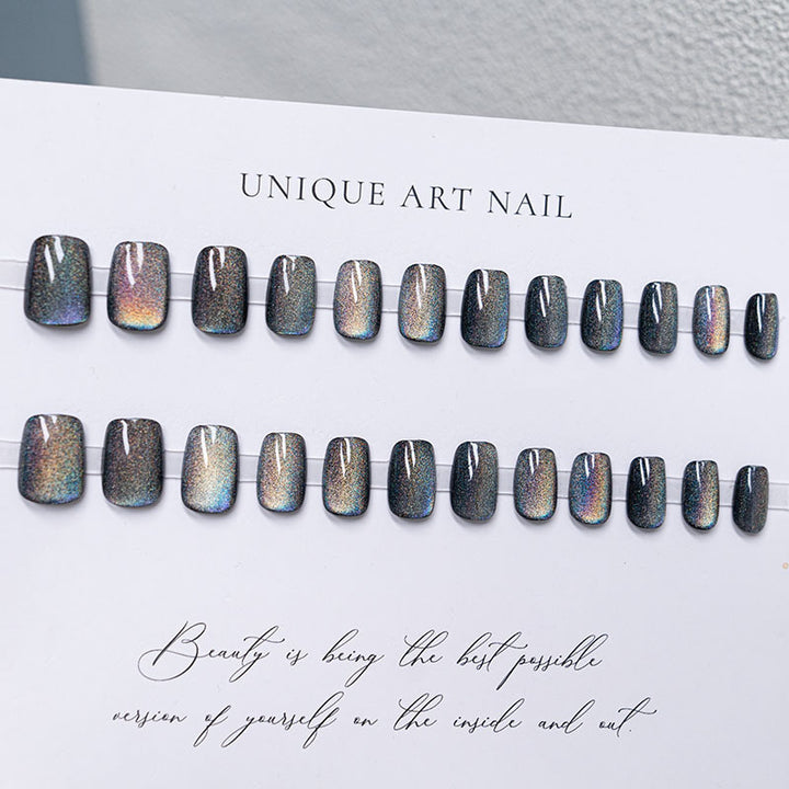 Glänzendes holographisches Press-On-Nagelset