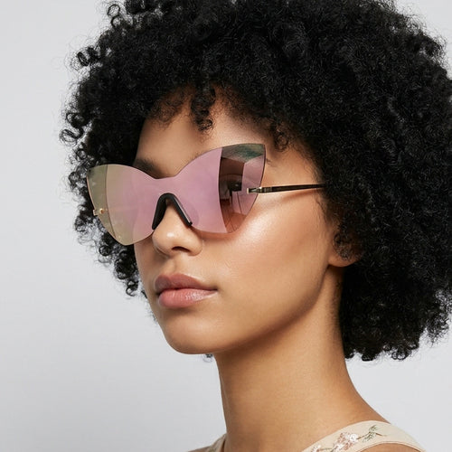 Damen extravagante Cat-Eye Sonnenbrille mit hochwertigem Metallrahmen Karnz