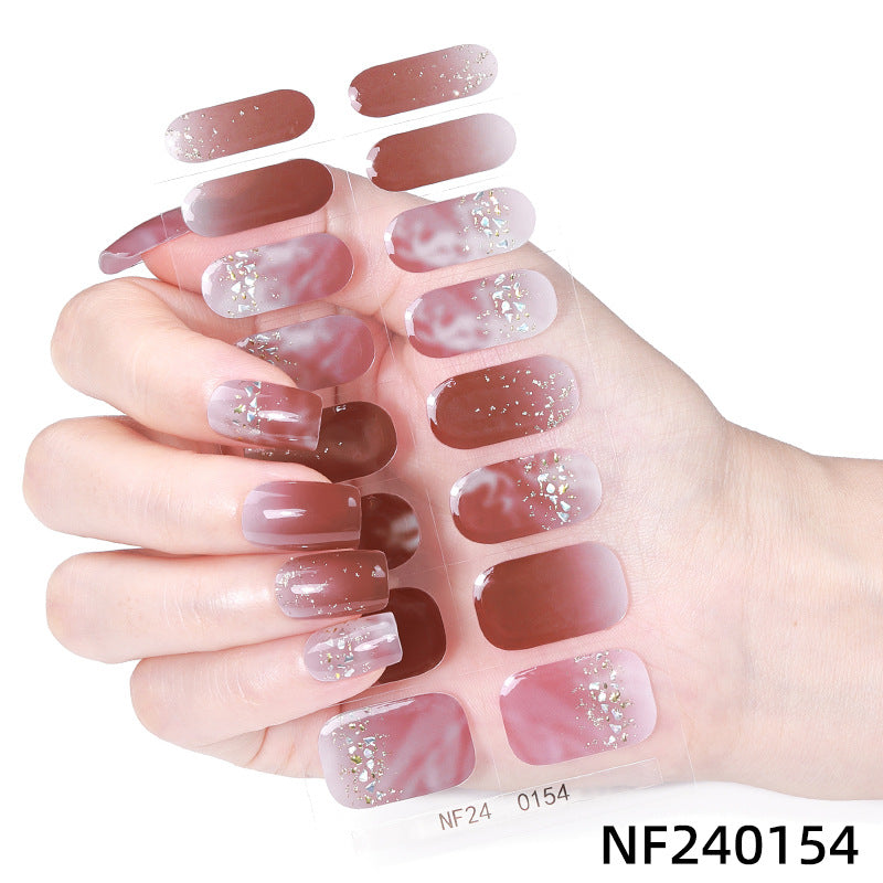 Elegante French Tip Nagelaufkleber