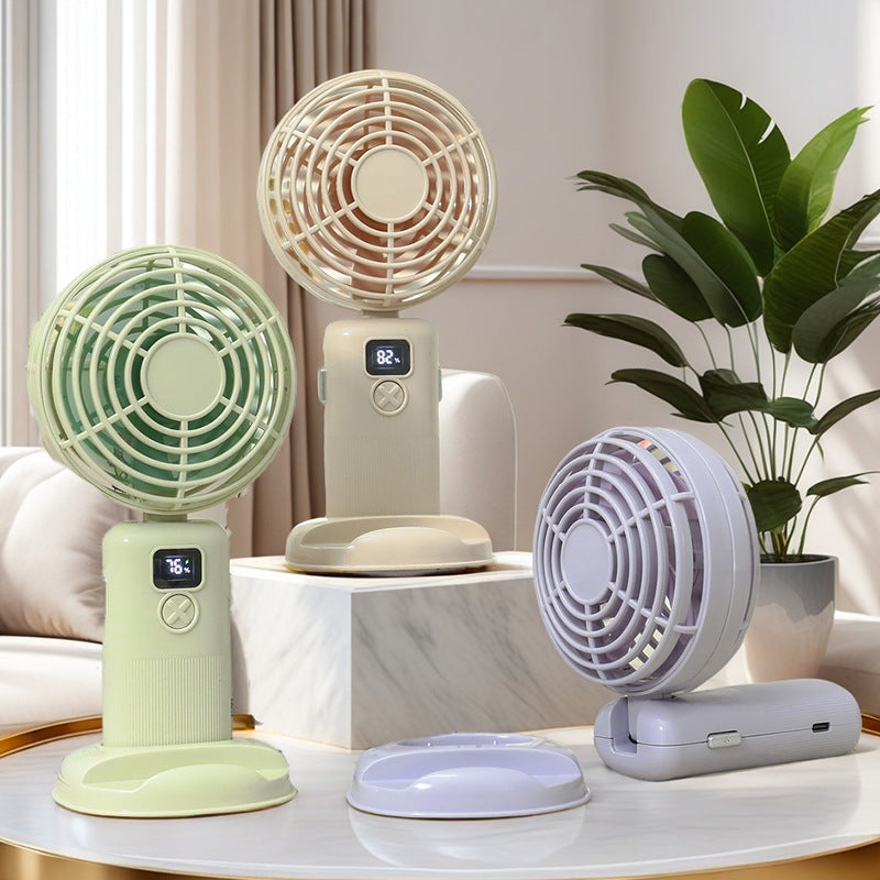 Damen Tragbarer Mini-USB-Ventilator mit LCD-Display Karnz