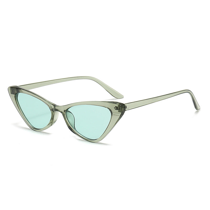 Damen stilvolle Cat-Eye Sonnenbrille mit glänzendem Kunststoffrahmen Karnz