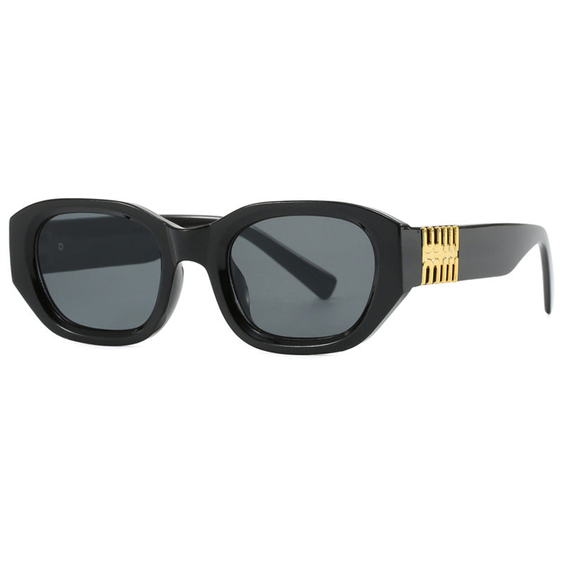Damen modische Sonnenbrille mit einzigartigem, geometrischem Design und eleganten Akzenten Karnz