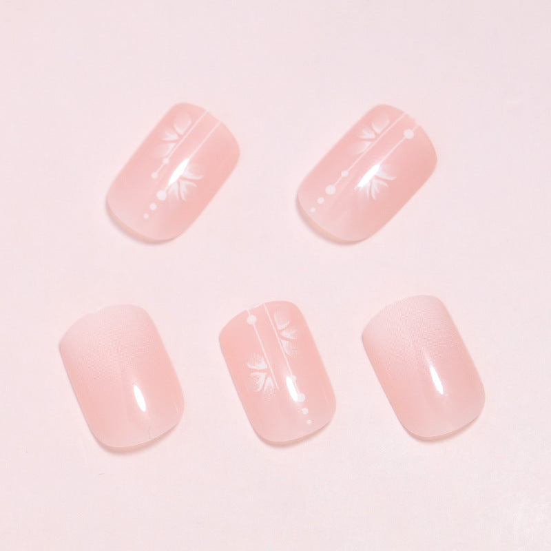 Elegantes Blumendruck-Fingernagel-Set Karnz