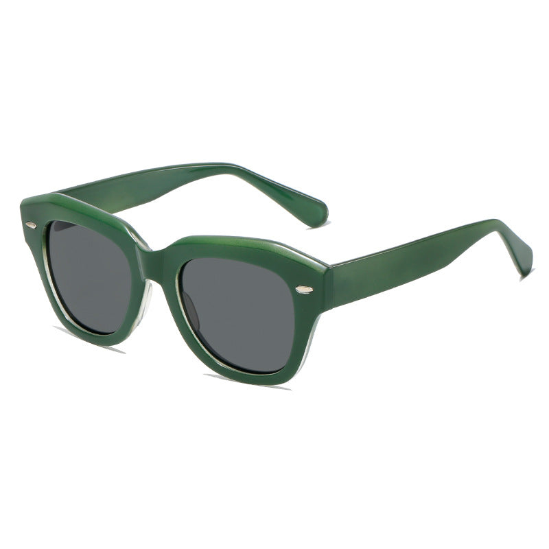 Damen stylische Sonnenbrille im modernen Design mit transparentem Rahmen Karnz