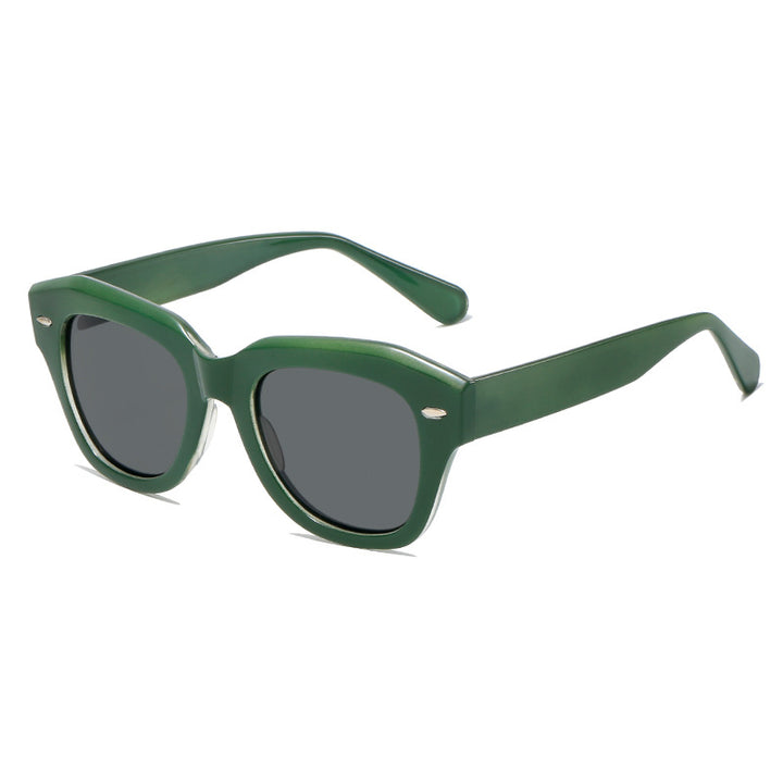 Damen stylische Sonnenbrille im modernen Design mit transparentem Rahmen Karnz