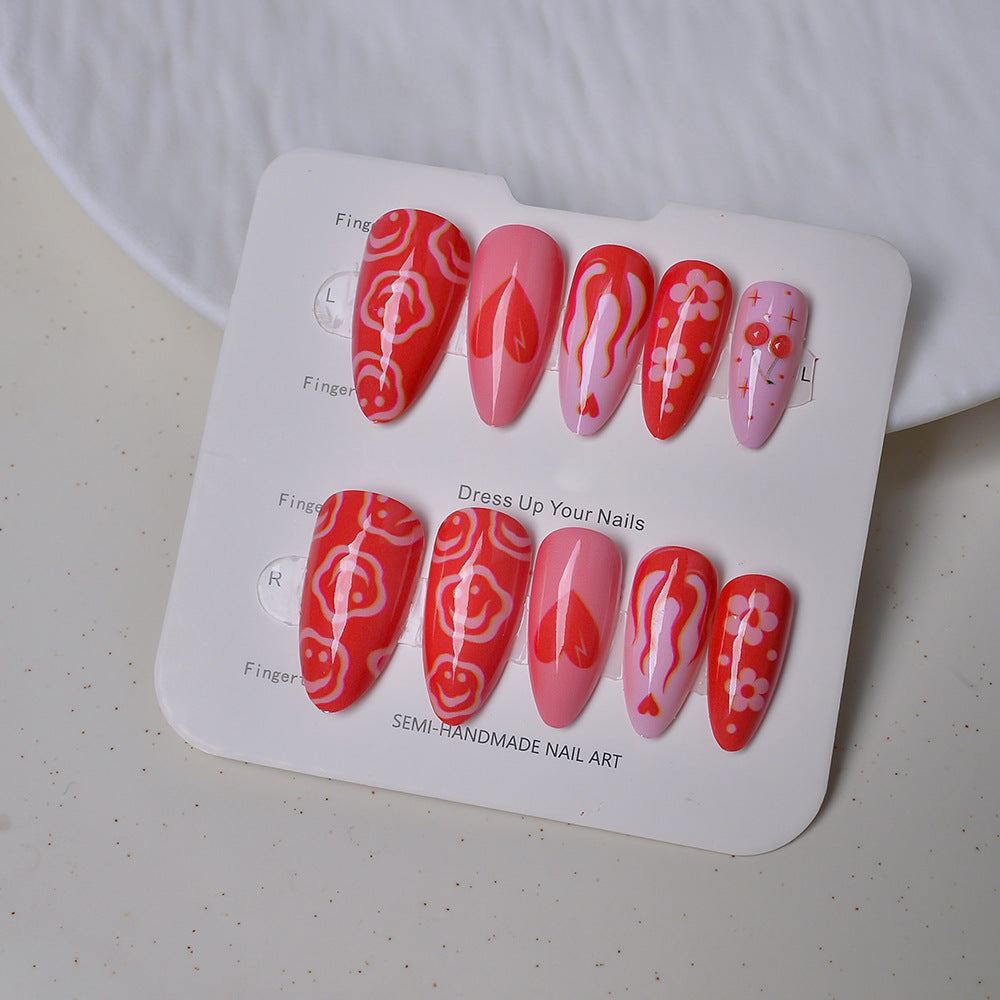 Künstlerisches Press-On Nageldesign-Set Karnz