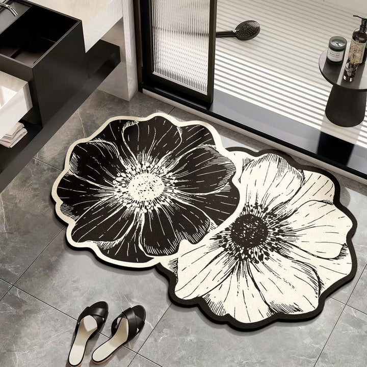 Floral Design Badezimmermatte