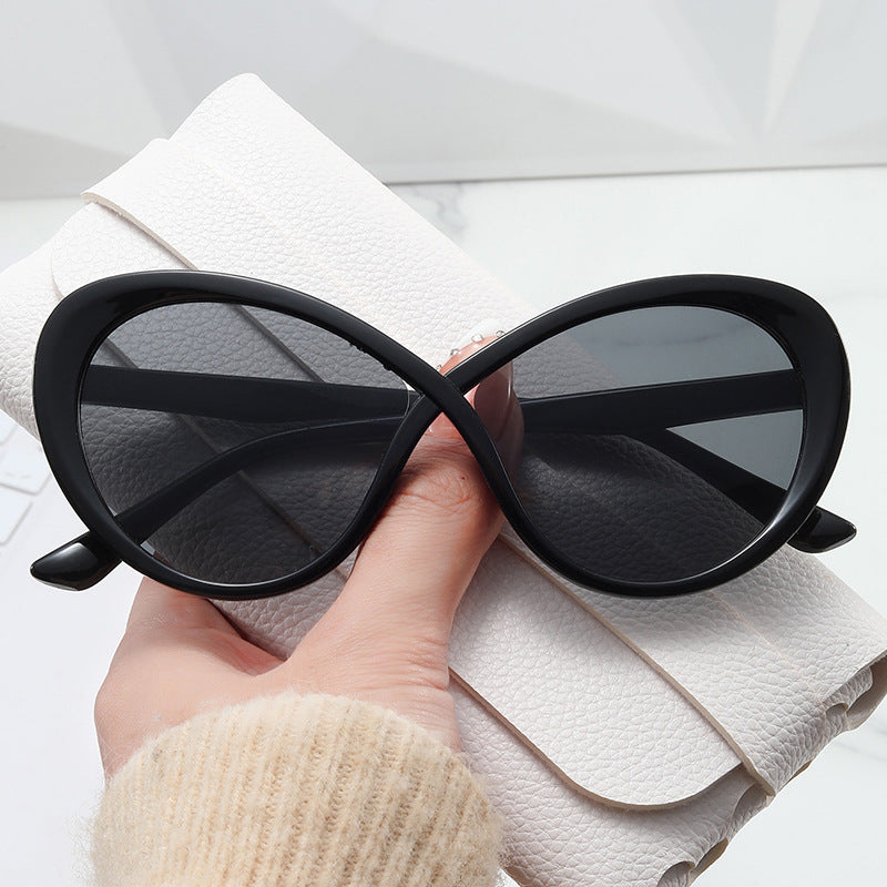 Damen Cat-Eye Sonnenbrille mit verspiegelten Gläsern Karnz