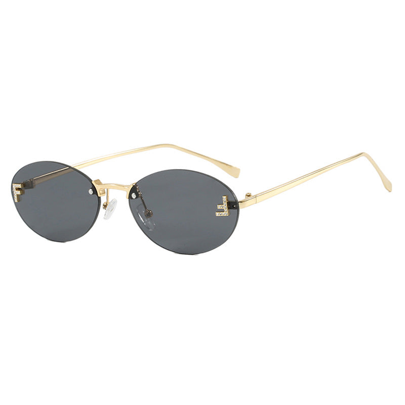 Damen modische Sonnenbrille mit eleganter, verspiegelter Gläserfront und filigranem Metallrahmen Karnz