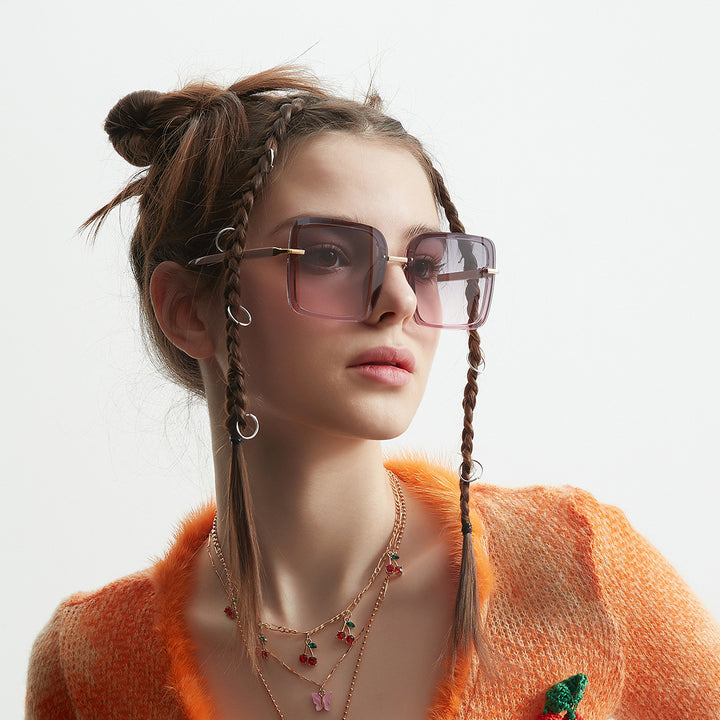 Damen quadratische Sonnenbrille mit elegantem Rahmen und UV-Schutz Karnz