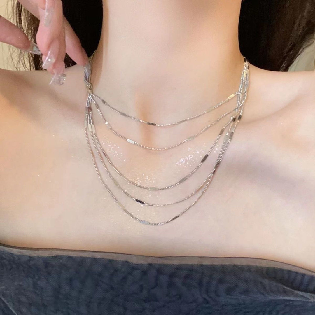 Schichtene Silberkette Necklace Karnz