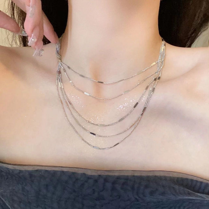 Schichtene Silberkette Necklace Karnz