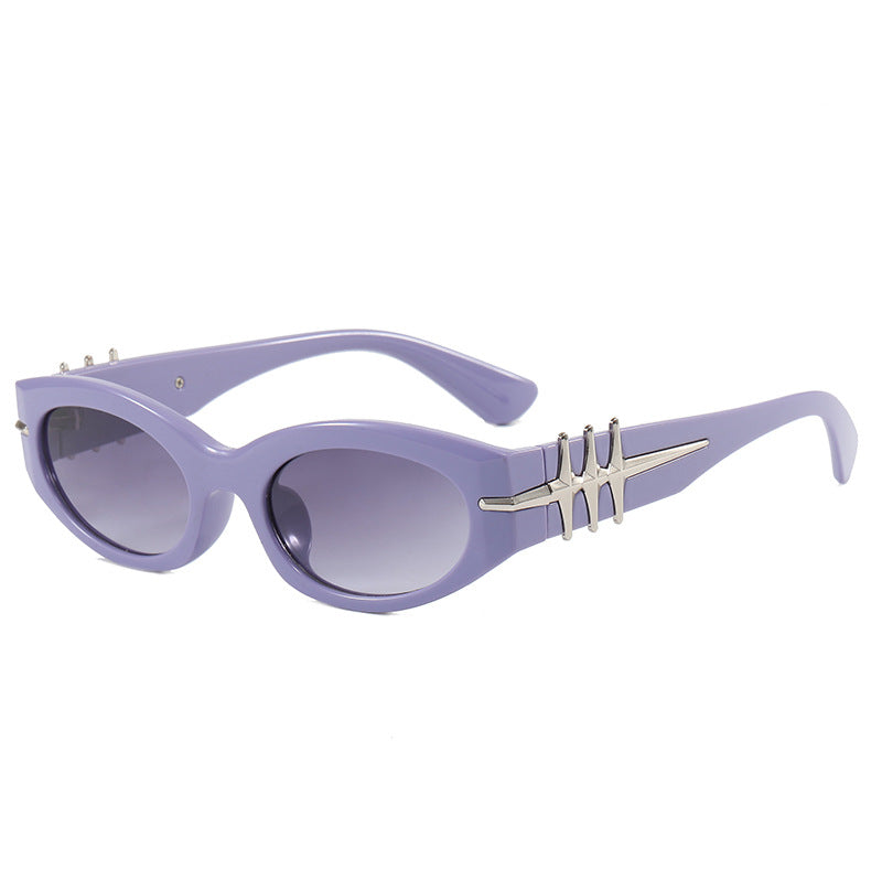 Damen elegante Cat-Eye Sonnenbrille mit modischen Akzenten Karnz