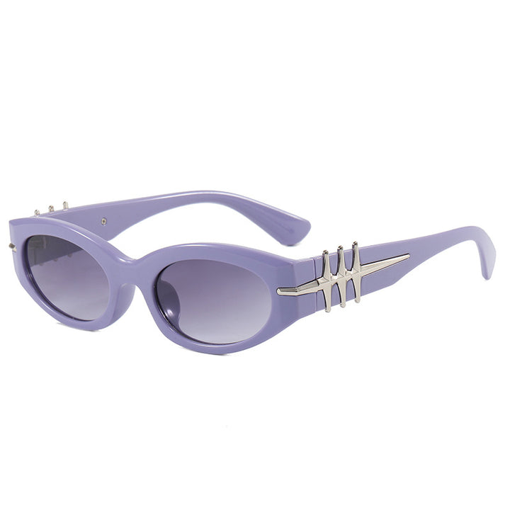 Damen elegante Cat-Eye Sonnenbrille mit modischen Akzenten Karnz