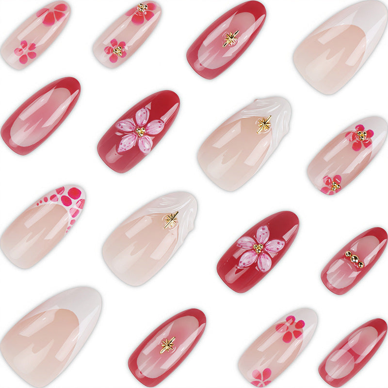 Floral Art Druck-on Nagel Set Karnz
