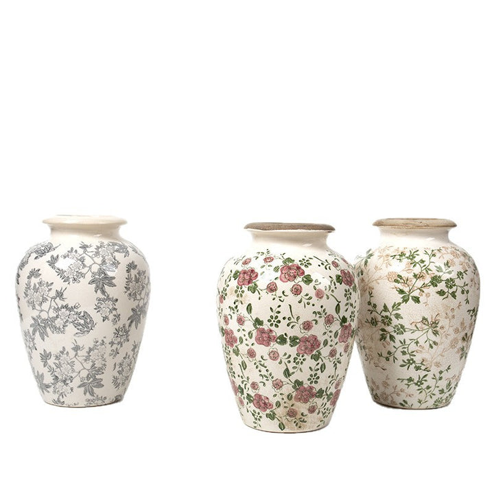 Elegante florale Keramikkaraffe Karnz
