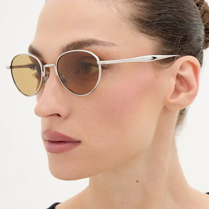 Damen runde Sonnenbrille mit elegantem Metallrahmen und UV-Schutz Karnz
