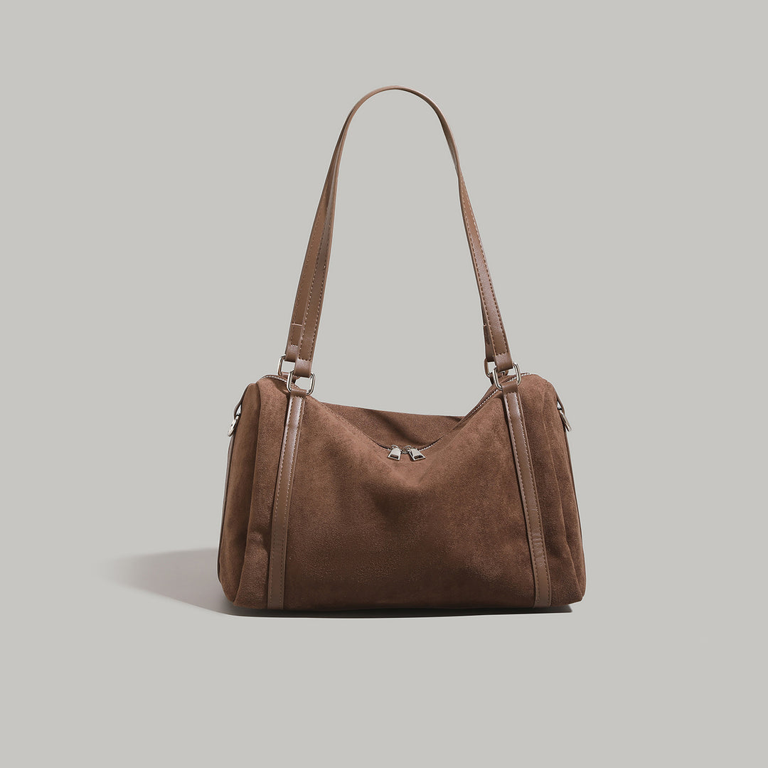 Weiche Wildleder-Schultertasche Karnz