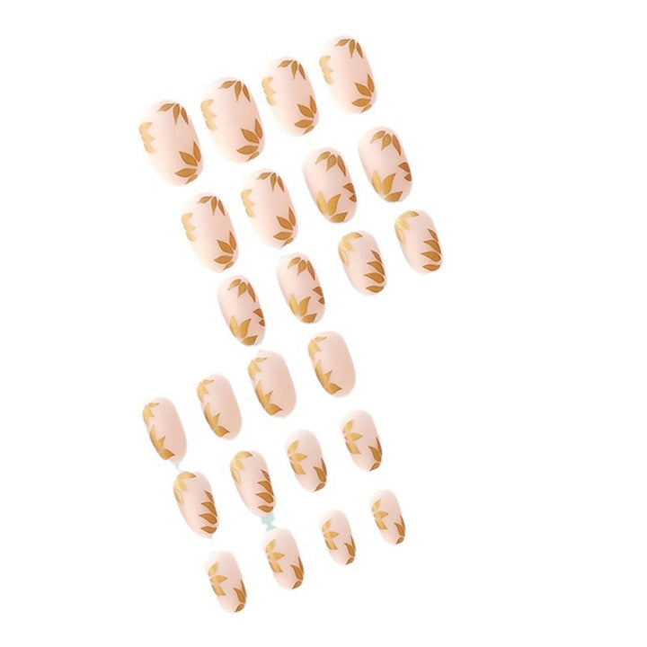 Elegante Goldblatt Nail Art Karnz