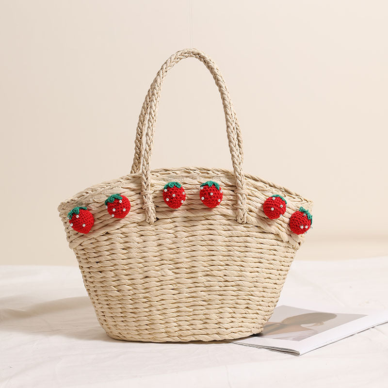 Damen Handgefertigte Strohtasche Karnz