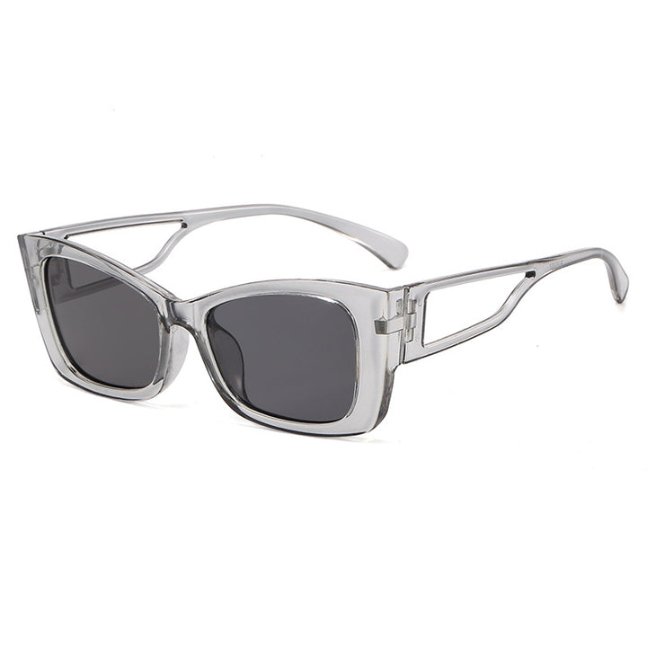 Damen trendige geometrische Sonnenbrille mit eckigem Rahmen Karnz