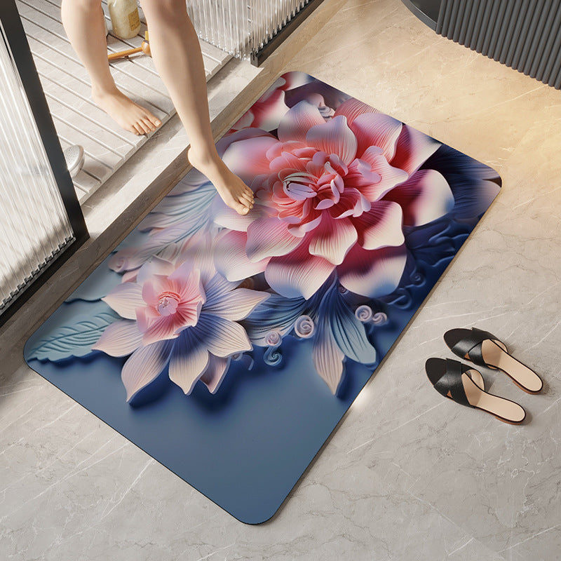 Florales Muster Badewanne Matte