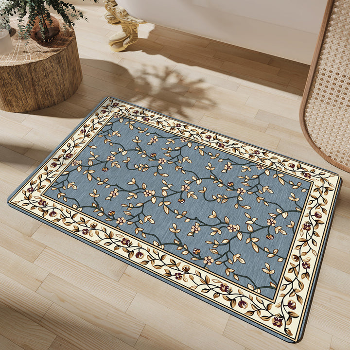 Floral-Patterned Luxury Bath Mat Karnz