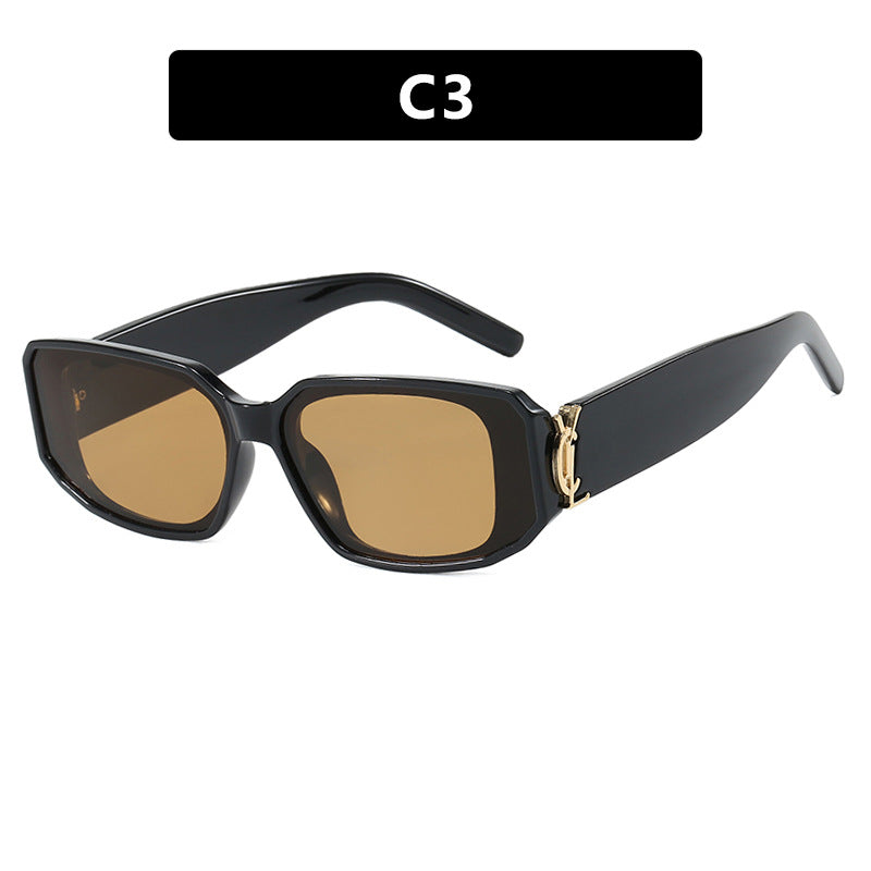 Damen modische Sonnenbrille mit eckigem Design und luxuriösen Details Karnz