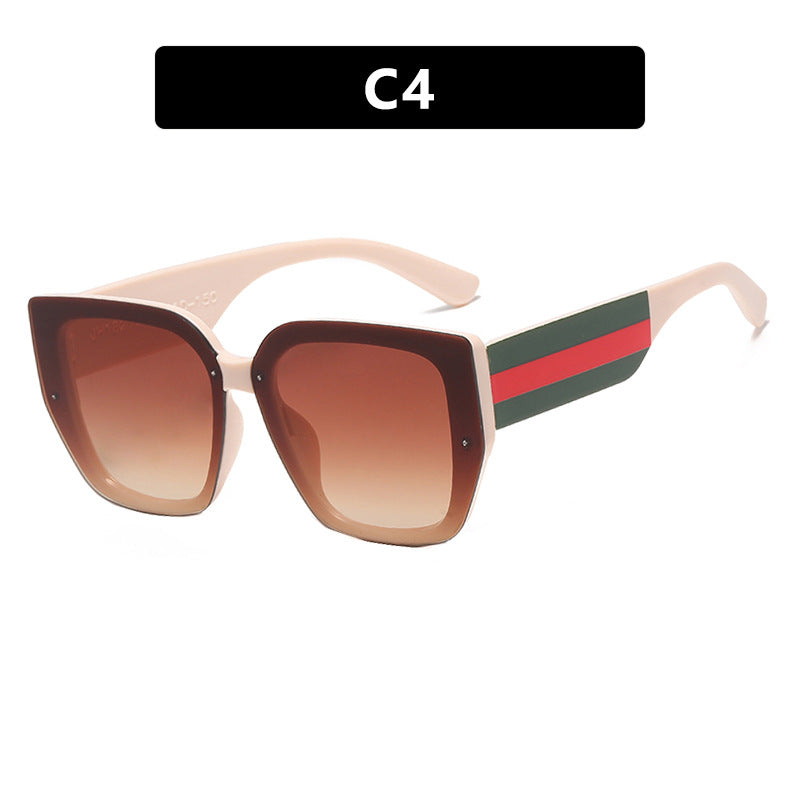 Damen oversized Sonnenbrille mit modischem Rahmen und UV-Schutz Karnz