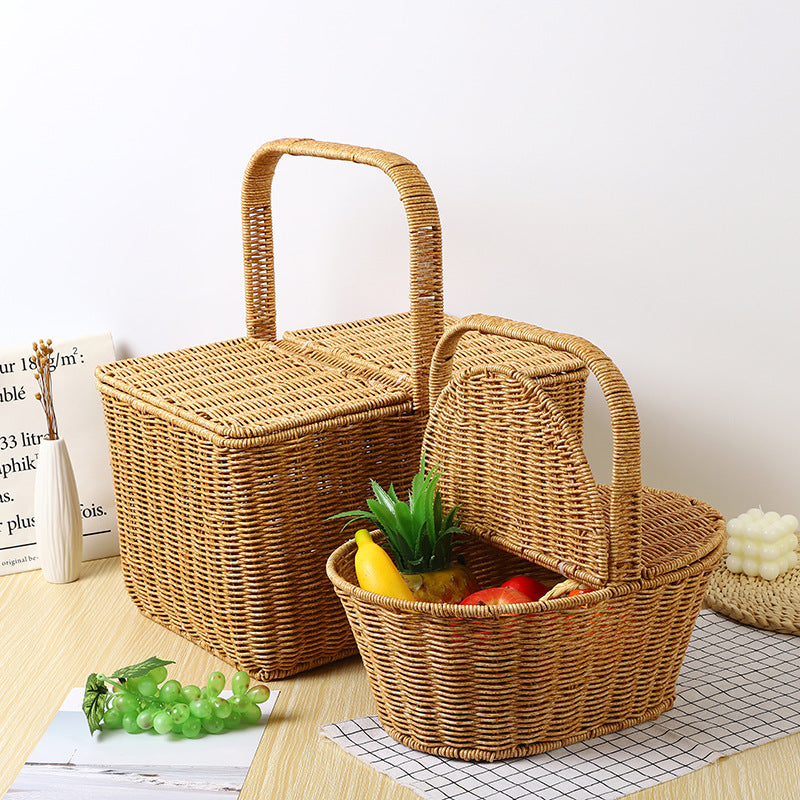 Damen geflochtener Picknickkorb Karnz