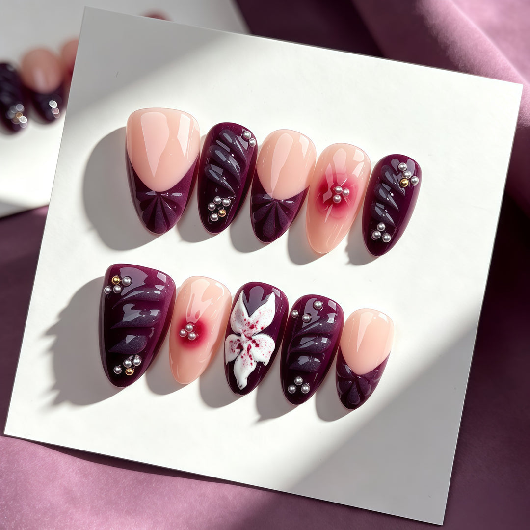 Elegantes Dekoratives Press-On Nagelkunstset 1790746208