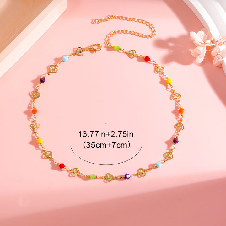 Buntes Herz Charm Armband Karnz