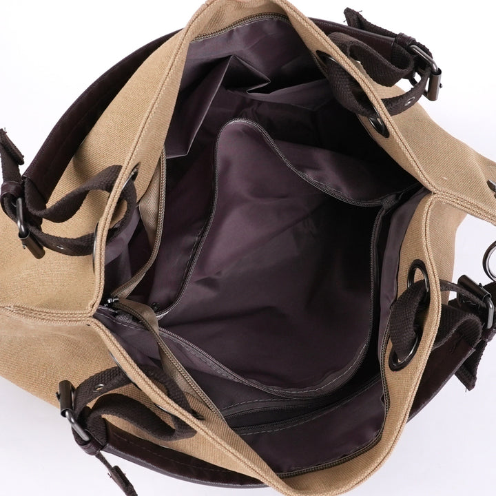 Stilvolle Canvas-Handtasche mit mehreren Fächern Karnz