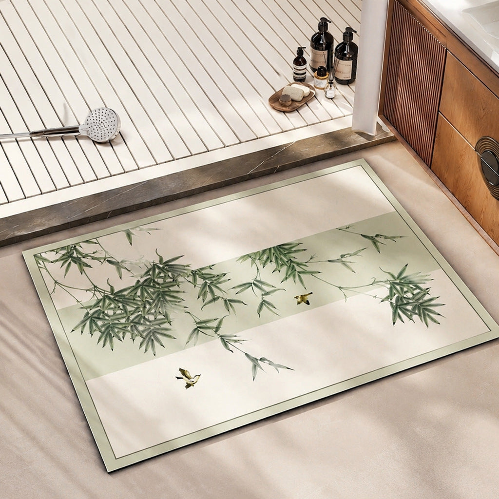 Elegante Bambusdruck-Badematte Karnz